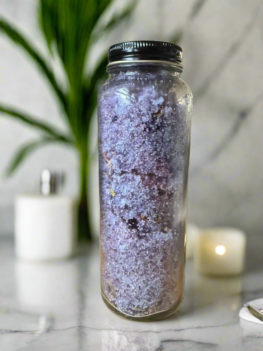 Butterfly Pea Blossom Salt Bath Soak - Lavender